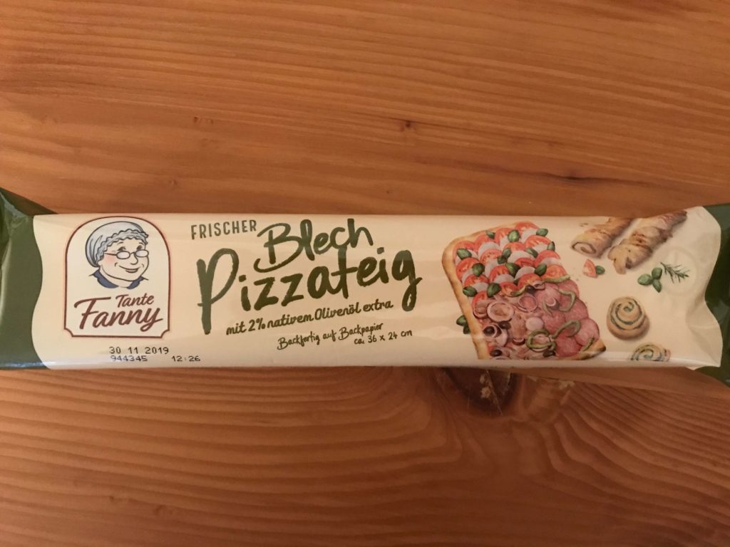 Tante Fanny Blech Pizzateig